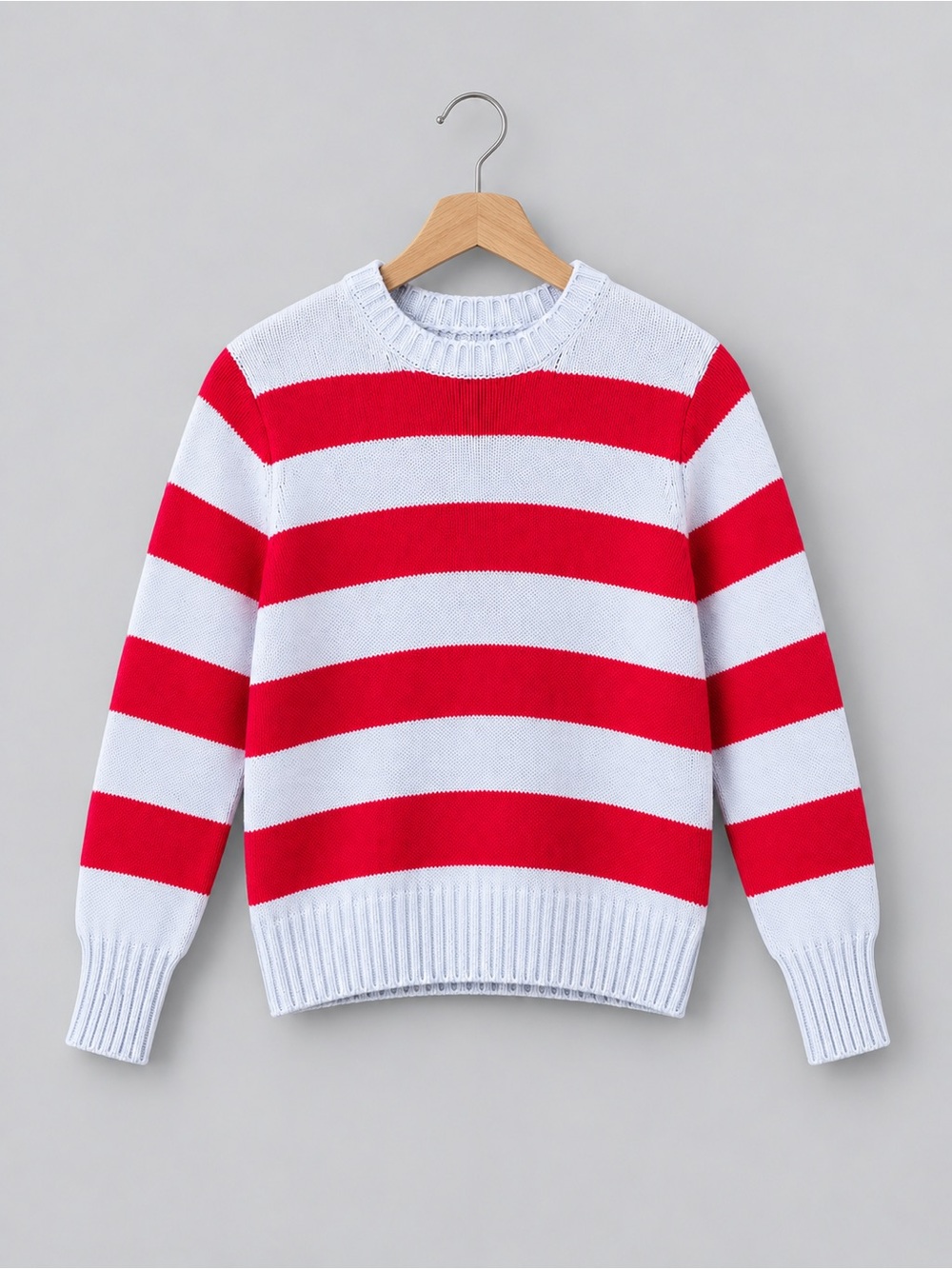SOHO & STELLA Striped Chunky Knit Crewneck Sweater